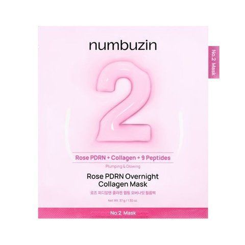 Маска нічна колагенова з трояндою та PDRN Numbuzin No 2 Rose PDRN Overnight Collagen Mask 60 мл 8809652589527 фото