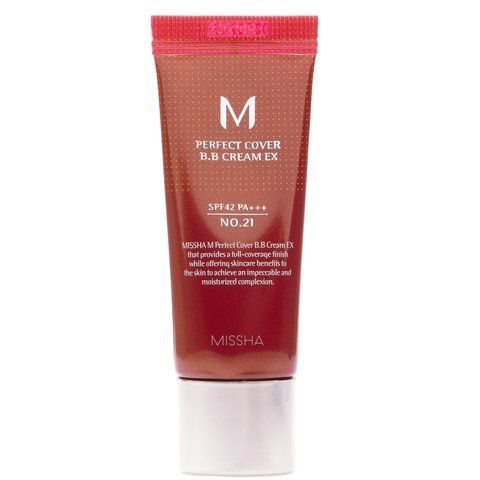 Крем BB з легким бежевим відтінком №21 Missha PERFECT_COVER_BB_CREAM_SPF42/PA+++ 20ml 8809747940752 фото
