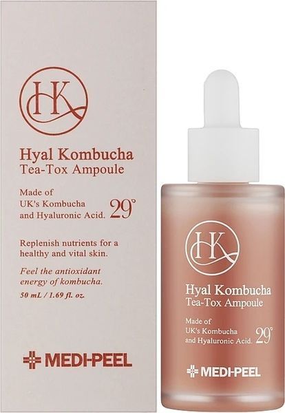 Medipeel Сироватка відновл з комбуч 50мл HYAL KOMBUCHA TEA-TOX AMPOULE 8809409346458 фото