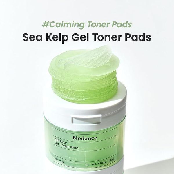 Пади гелеві заспокійливі та зволожуючі з морськими екстрактами BIODANCE Sea Kelp Gel Toner Pad 60 шт 8809891183678 фото