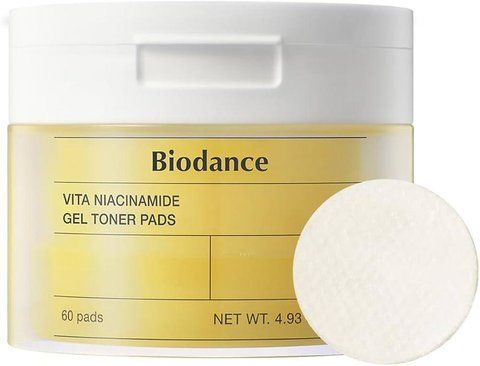 Пади гелеві зволожуючі для вирівнювання тону BIODANCE Vita Niacinamide Gel Toner Pad 60 шт 8809891183685 фото