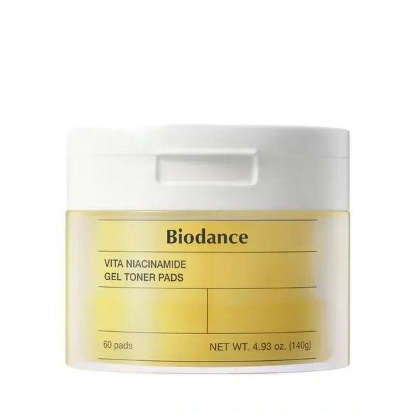 Пади гелеві зволожуючі для вирівнювання тону BIODANCE Vita Niacinamide Gel Toner Pad 60 шт 8809891183685 фото