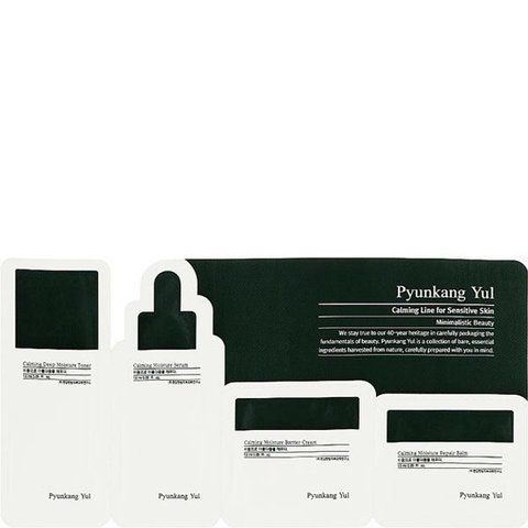 Набір пробників заспокійливий Pyunkang Yul (Sample) Calming Sample Pouch (Toner+Serum+Barrier Cream+Repair Balm) 4 шт 8809486682173 фото
