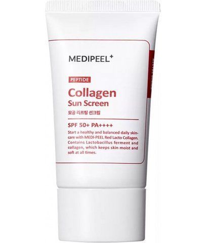 Крем сонцезахисний для звуження пор MediPeel RED LACTO COLLAGEN PORE LIFTING SUN CREAM 50 мл 8809941823189 фото