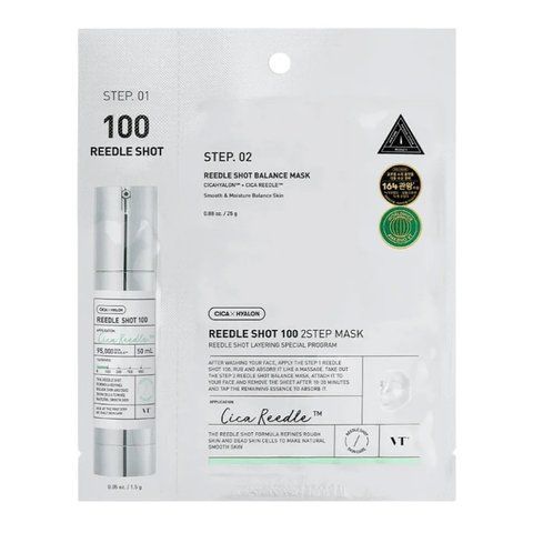Маска для обличчя двоетапна VT Cosmetics REEDLE SHOT 100 2-STEP MASK 8803463006037 фото