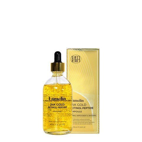 Сироватка антивікова з ретинолом 24К Голд Lamelin 24K GOLD RETINOL PEPTIDE AMPOULE 105ml 8809733215321 фото