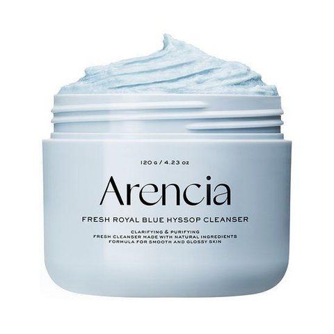 Паста для вмивання зволожувальна з глиною і рисом ARENCIA Fresh Blue Hyssop Rice Mochi Cleanser 120 г 8809562191810 фото