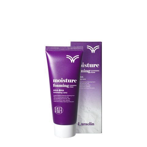 Пінка для вмивання з AHA BHA Lamelin MOISTURE FOAMING CLEANSING FOAM AHA BHA 100ml 8809733217646 фото