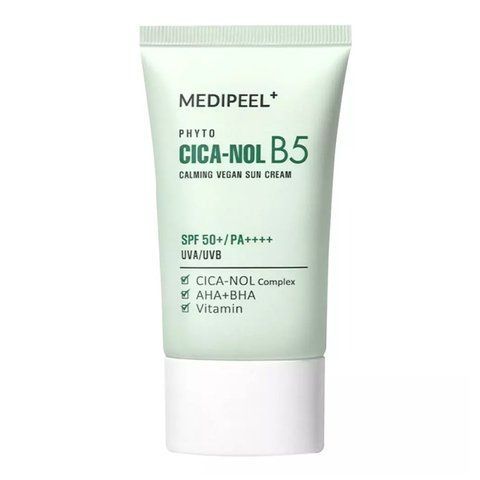 Крем сонцезахисний заспокійливий Medipeel PHYTO CICA-NOL B5 CALMING VEGAN SUN CREAM 50ml 8809941821987 фото
